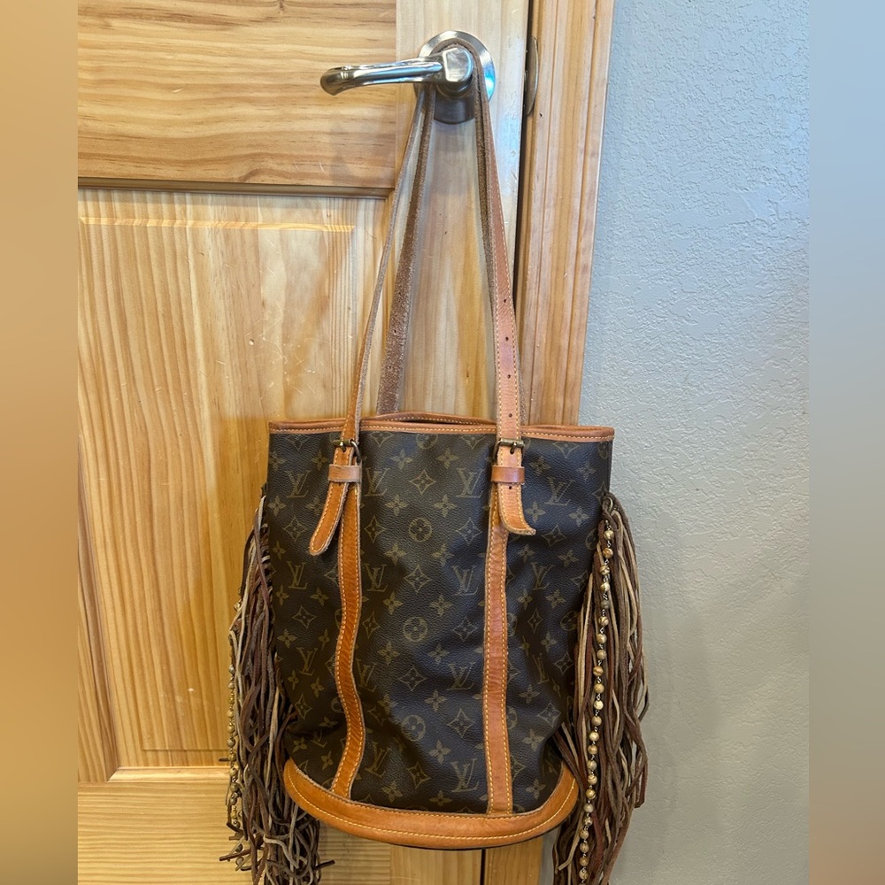 Vintage boho Louis Vuitton tote